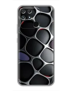 Чохол для Realme NARZO 50A з картинкою «Об'ємна темна решітка»
