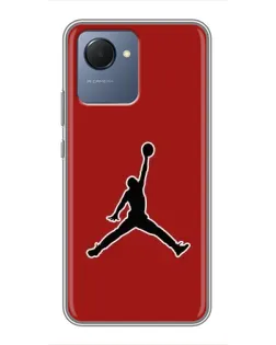 Чехол для Realme NARZO 50i Prime с картинкой «Jordan Red Back»