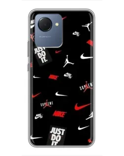 Чехол для Realme NARZO 50i Prime с картинкой «Nike Mix Pattern»