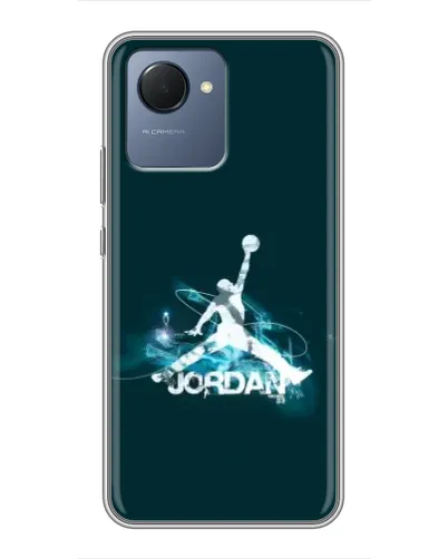 Чехол для Realme NARZO 50i Prime с картинкой «Jordan Blue Fire» Чехол для Realme NARZO 50i Prime с картинкой «Jordan Blue Fire»