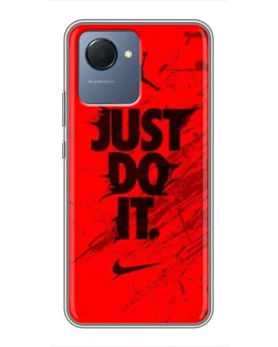 Чехол для Realme NARZO 50i Prime с картинкой «Nike Just Do It» Чехол для Realme NARZO 50i Prime с картинкой «Nike Just Do It»