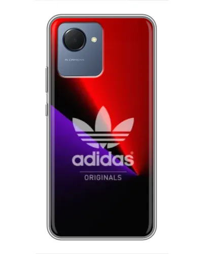 Чехол для Realme NARZO 50i Prime с картинкой «Adidas Red Neon»