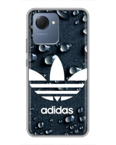 Чехол для Realme NARZO 50i Prime с картинкой «Adidas Trefoil Blue»