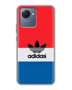 Чехол для Realme NARZO 50i Prime с картинкой «Ретро блоки Adidas»