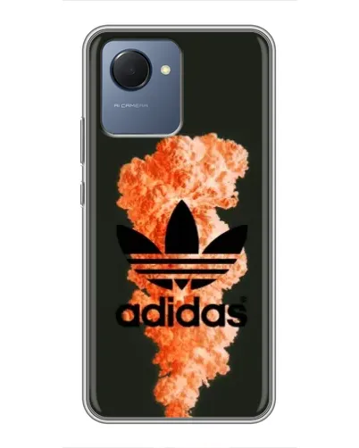 Чехол для Realme NARZO 50i Prime с картинкой «Оранжевый дым Adidas»
