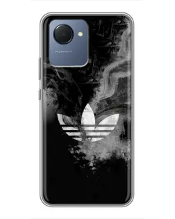 Чехол для Realme NARZO 50i Prime с картинкой «Абстрактный дым Adidas»