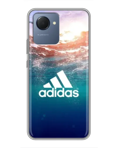 Чехол для Realme NARZO 50i Prime с картинкой «Океанская глубина адидас»