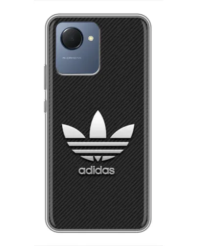 Чехол для Realme NARZO 50i Prime с картинкой «Adidas Карбоновая текстура»