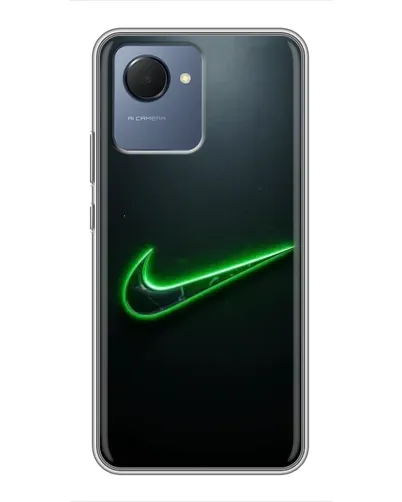 Чехол для Realme NARZO 50i Prime с картинкой «Неоновый контур Nike» Чехол для Realme NARZO 50i Prime с картинкой «Неоновый контур Nike»