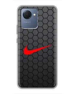 Чехол для Realme NARZO 50i Prime с картинкой «Nike — карбоновая сетка» Чехол для Realme NARZO 50i Prime с картинкой «Nike — карбоновая сетка»