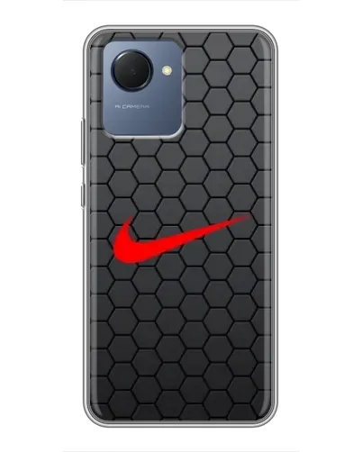 Чехол для Realme NARZO 50i Prime с картинкой «Nike — карбоновая сетка» Чехол для Realme NARZO 50i Prime с картинкой «Nike — карбоновая сетка»