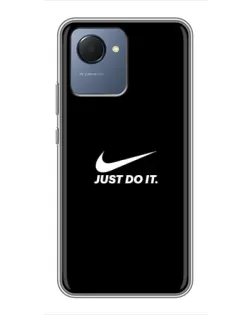 Чехол для Realme NARZO 50i Prime с картинкой «Минимализм от Nike»