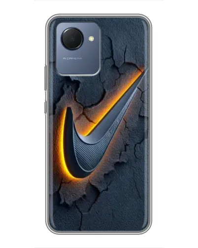 Чехол для Realme NARZO 50i Prime с картинкой «Объемный логотип Найк» Чехол для Realme NARZO 50i Prime с картинкой «Объемный логотип Найк»