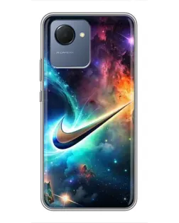 Чехол для Realme NARZO 50i Prime с картинкой «Космический Nike Swoosh»