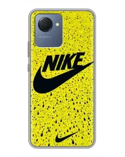 Чехол для Realme NARZO 50i Prime с картинкой «Желтый текстурный Nike»