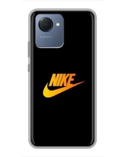 Чехол для Realme NARZO 50i Prime с картинкой «Золотой логотип Nike»