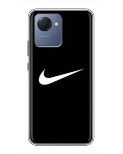 Чехол для Realme NARZO 50i Prime с картинкой «Минималистический Найк»