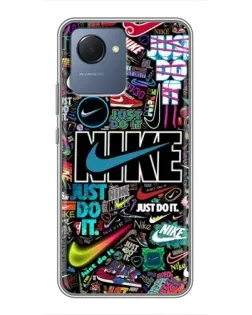 Чехол для Realme NARZO 50i Prime с картинкой «Яркий коллаж Nike»