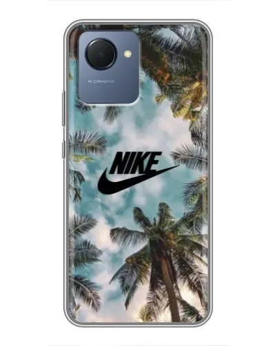 Чехол для Realme NARZO 50i Prime с картинкой «Тропический принт Nike» Чехол для Realme NARZO 50i Prime с картинкой «Тропический принт Nike»
