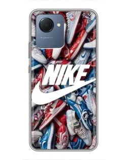 Чехол для Realme NARZO 50i Prime с картинкой «Коллаж кроссовок Найк»