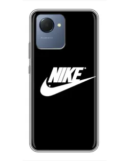 Чехол для Realme NARZO 50i Prime с картинкой «Мазки краски Nike»