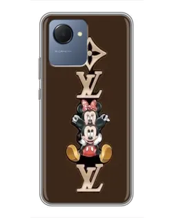Чехол для Realme NARZO 50i Prime с картинкой «LV и Микки Маус»