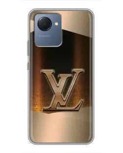 Чехол для Realme NARZO 50i Prime с картинкой «LV — золотое сияние»