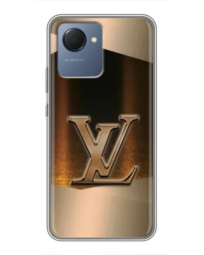 Чехол для Realme NARZO 50i Prime с картинкой «LV — золотое сияние»