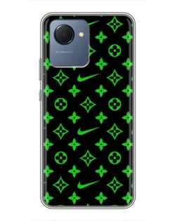 Чехол для Realme NARZO 50i Prime с картинкой «Неоновый принт LV»