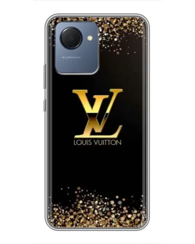 Чехол для Realme NARZO 50i Prime с картинкой «LV — золотые искры»
