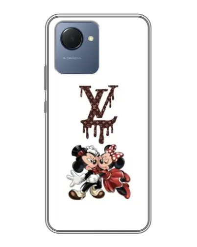 Чехол для Realme NARZO 50i Prime с картинкой «LV и Микки Маус»