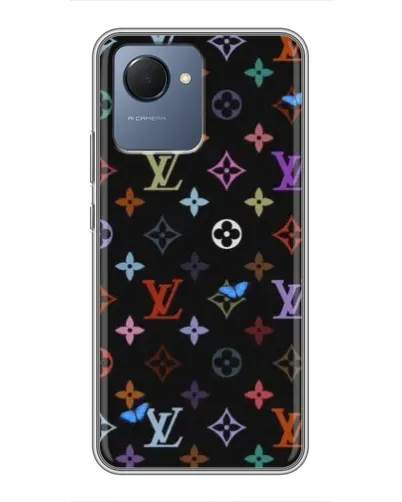 Чехол для Realme NARZO 50i Prime с картинкой «Цветная монограмма LV»