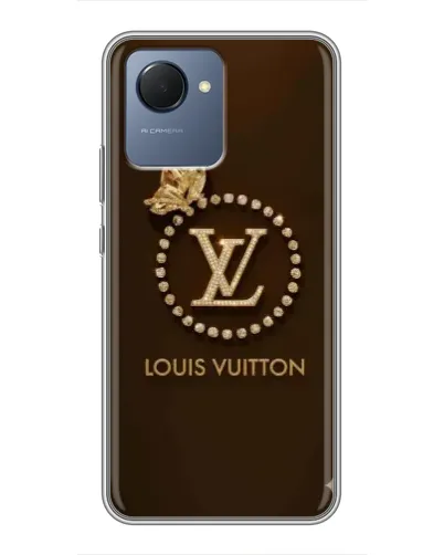 Чехол для Realme NARZO 50i Prime с картинкой «LV — золотая печать»
