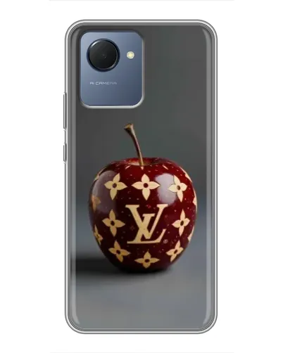 Чехол для Realme NARZO 50i Prime с картинкой «Красное яблоко LV»