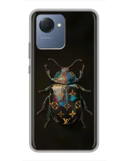 Чехол для Realme NARZO 50i Prime с картинкой «LV — мраморный принт»