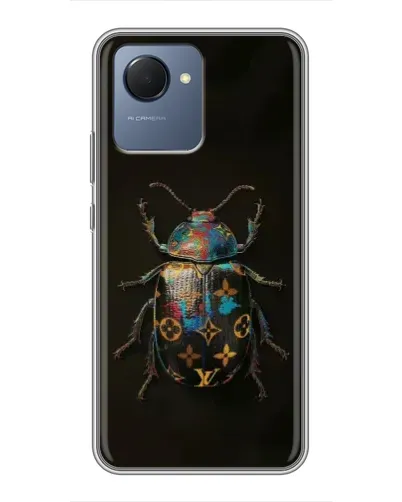 Чехол для Realme NARZO 50i Prime с картинкой «LV — мраморный принт»