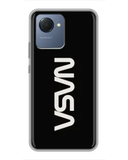 Чехол для Realme NARZO 50i Prime с картинкой «NASA — вертикальный логотип»