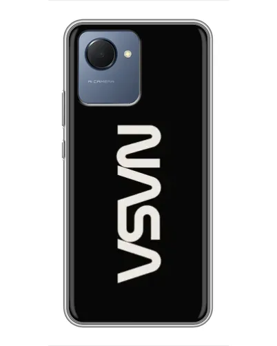 Чехол для Realme NARZO 50i Prime с картинкой «NASA — вертикальный логотип» Чехол для Realme NARZO 50i Prime с картинкой «NASA — вертикальный логотип»