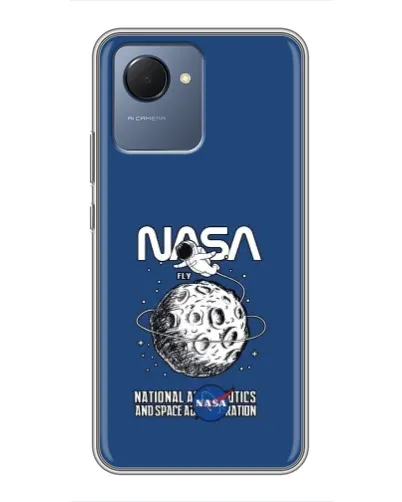 Чехол для Realme NARZO 50i Prime с картинкой «NASA — лунная миссия» Чехол для Realme NARZO 50i Prime с картинкой «NASA — лунная миссия»