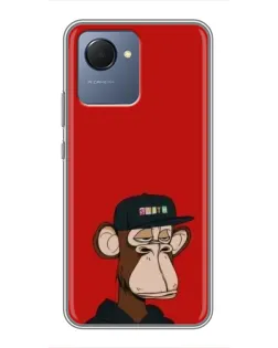 Чехол для Realme NARZO 50i Prime с картинкой «Bored Ape — красный фон» Чехол для Realme NARZO 50i Prime с картинкой «Bored Ape — красный фон»