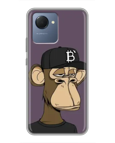 Чехол для Realme NARZO 50i Prime с картинкой «Bored Ape в кепке»