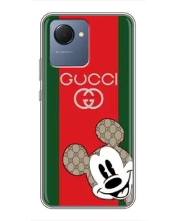 Чехол для Realme NARZO 50i Prime с картинкой «Gucci — полосы и Микки»