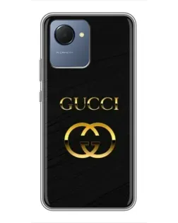 Чехол для Realme NARZO 50i Prime с картинкой «Золотой логотип Gucci»