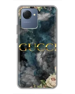 Чехол для Realme NARZO 50i Prime с картинкой «Абстрактные цветы Gucci»