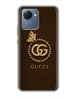 Чехол для Realme NARZO 50i Prime с картинкой «Gucci — золотая бабочка»