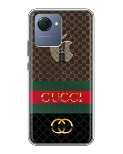 Чехол для Realme NARZO 50i Prime с картинкой «Gucci — брендированный десерт»