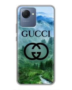 Чехол для Realme NARZO 50i Prime с картинкой «Gucci — горный пейзаж»