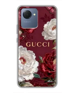 Чохол для Realme NARZO 50i Prime з картинкою «Gucci — бордові троянди»