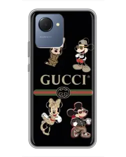 Чохол для Realme NARZO 50i Prime з картинкою «Gucci — герої Disney та монограма»