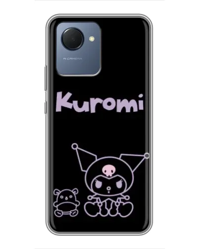 Чехол для Realme NARZO 50i Prime с картинкой «Kuromi — черный минимализм» Чехол для Realme NARZO 50i Prime с картинкой «Kuromi — черный минимализм»